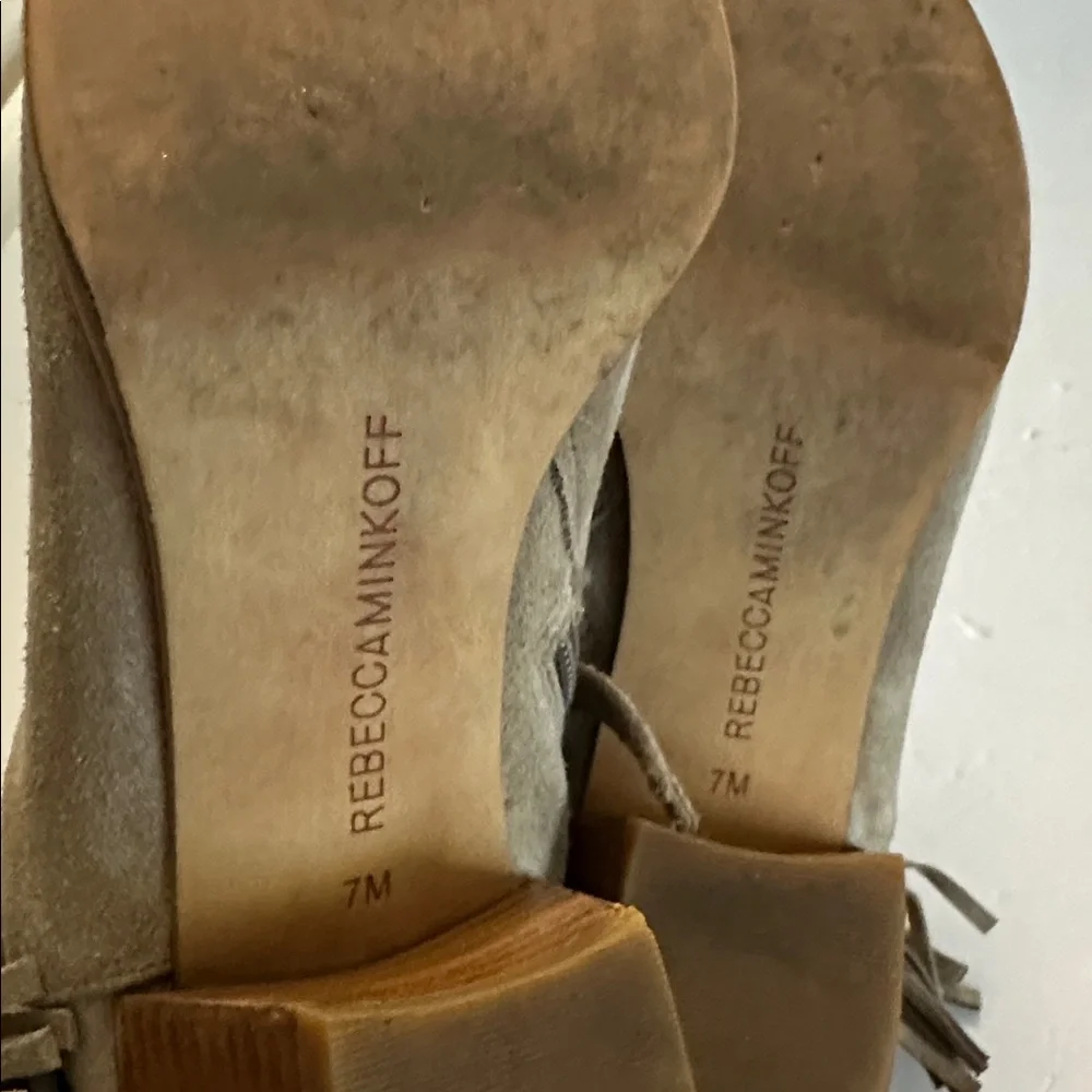 Rebecca Minkoff Taupe Suede Ankle Booties - Picture 8 of 8